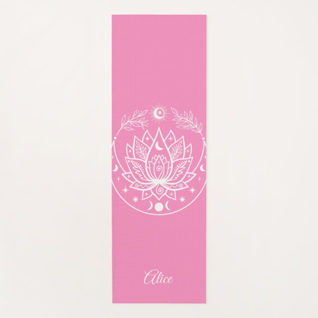 Yoga personalizado Mat Meditation Gift Pink (Anverso)