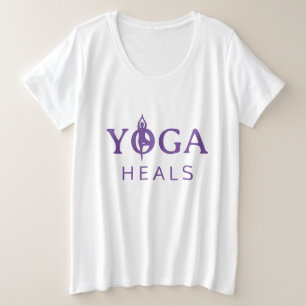 Yoga Sana camiseta talla grande con silueta de pos
