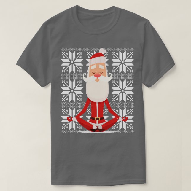 Yoga Santa meditando Navidades feos Sweater Desig (Diseño del anverso)