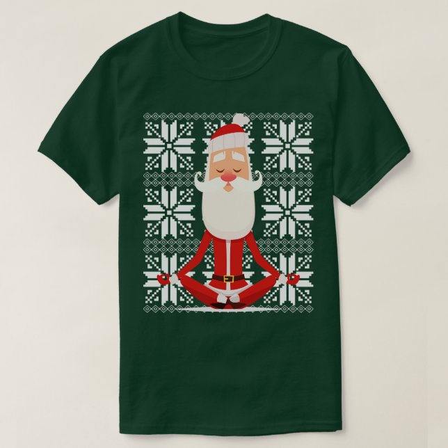 Yoga Santa meditando Navidades feos Sweater Desig (Diseño del anverso)