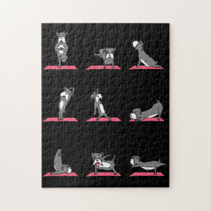 Yoga Schnauzer Dog Curioso Jig Vio el rompecabezas
