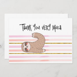 Yoga SLOTH Gracias tarjeta para amantes de la salu