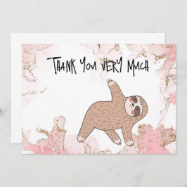 Yoga SLOTH Gracias tarjeta para amantes de la salu