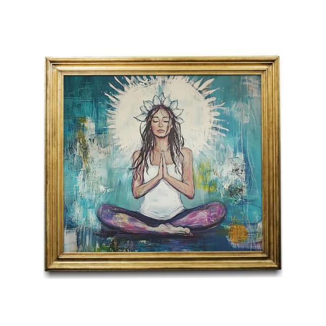 Yoga Studio Art - Meditación Pose - Arte de oració (Yoga Art Poster)