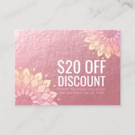 YOGA Studio Descuento Cupón Lealtad Oro Mandala