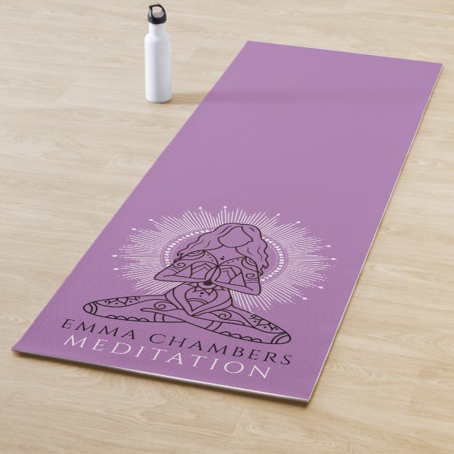 Yoga Studio Lotus Pose Lavender Yoga Mat (In situ)