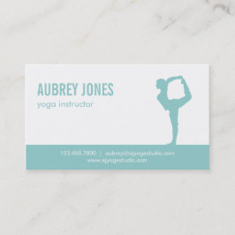 Yoga Studio moderna tarjeta de visita - Aqua