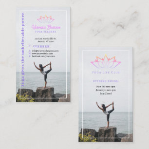 Yoga   Tarjeta de presentación profesional para pr