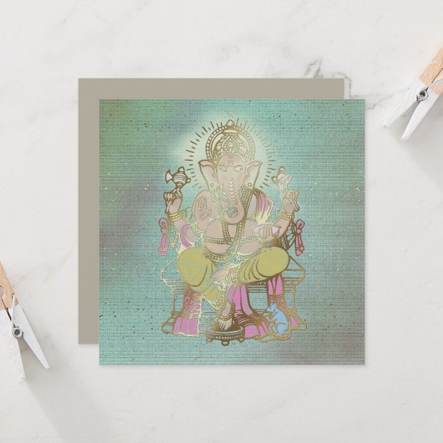YOGA - Tarjeta de saludo, Ganesha (Anverso/Reverso In Situ)