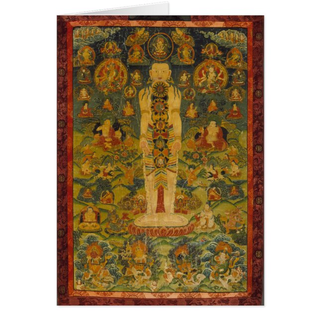 Yoga tibetana Thangka del hombre cósmico (Frente)