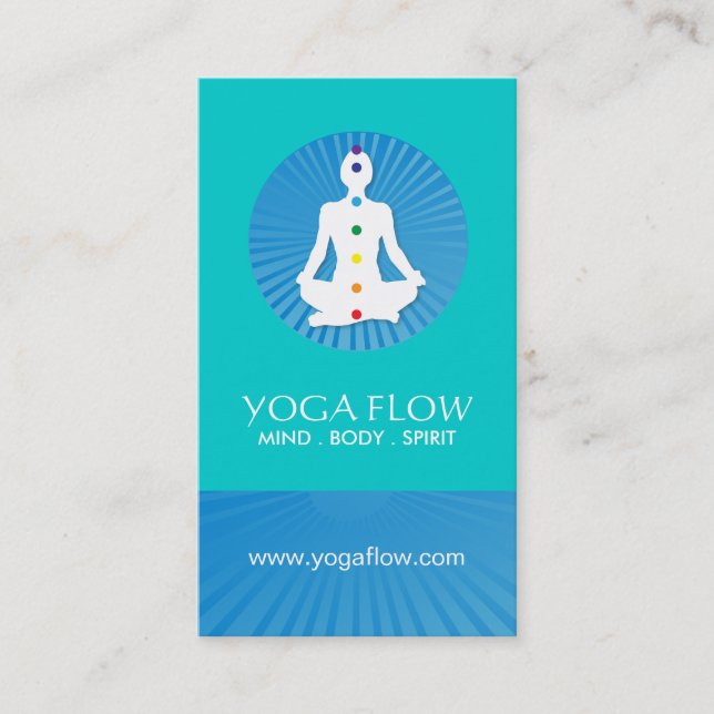 Yoga y tarjetas de visita de Reiki (Anverso)