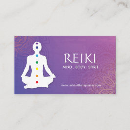 Yoga y tarjetas de visita de Reiki