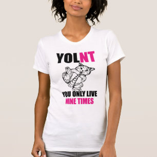 YOLNT usted vive solamente camiseta de nueve de