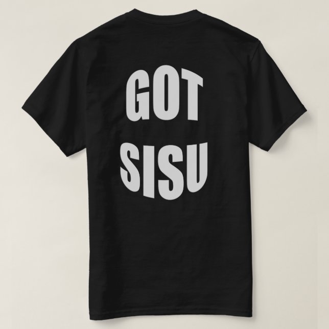 Yooper consiguió a Sisu la camiseta negra (Reverso del diseño)