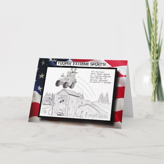 ¡Yooper Extreme Sports! Tarjeta de saludo de Salto (Anverso)