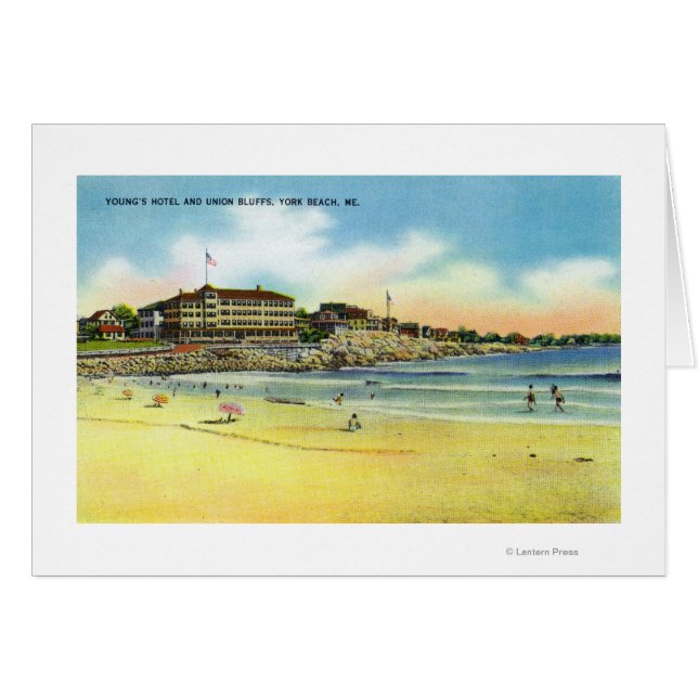 York Beach View of Young's Hotel and Union (Anverso (Horizontal))