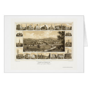 York, mapa panorámico del PA - 1852