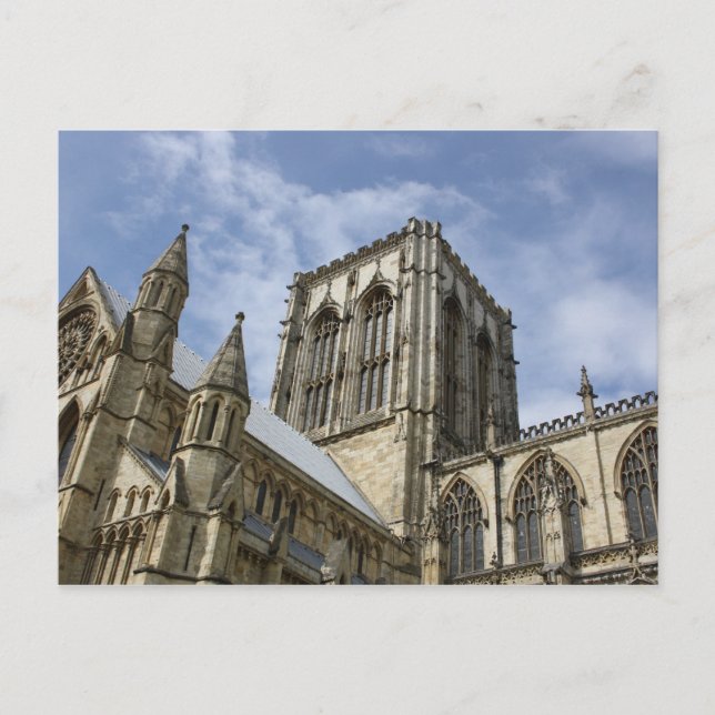 York Minster, Yorkshire, tarjeta postal de Inglate (Anverso)