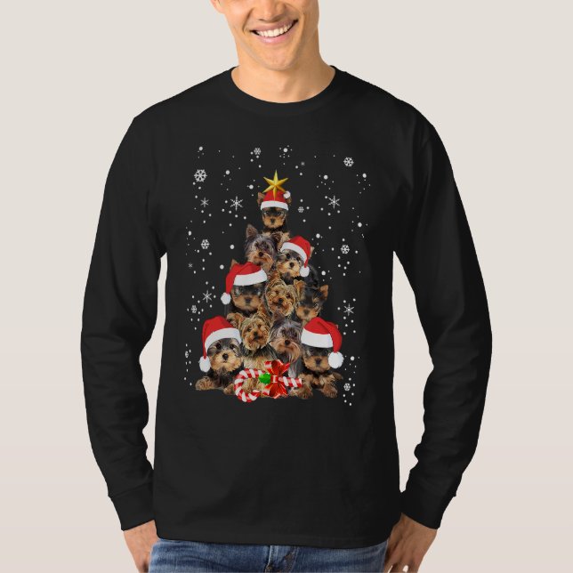Yorkie Dogs Tree Navidades Sweater Xmas Mascota An (Anverso)