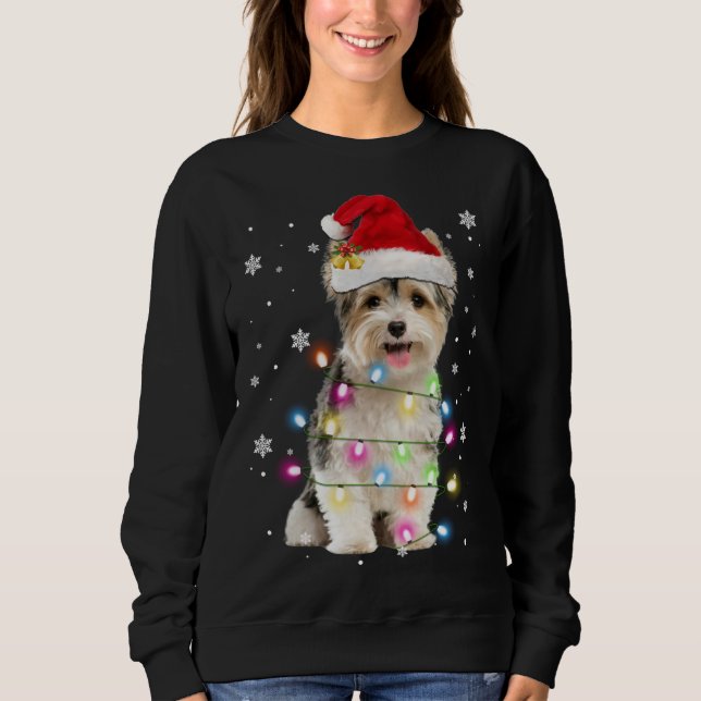 Yorkie Dogs Tree Navidades Sweater Xmas Mascota An (Anverso)