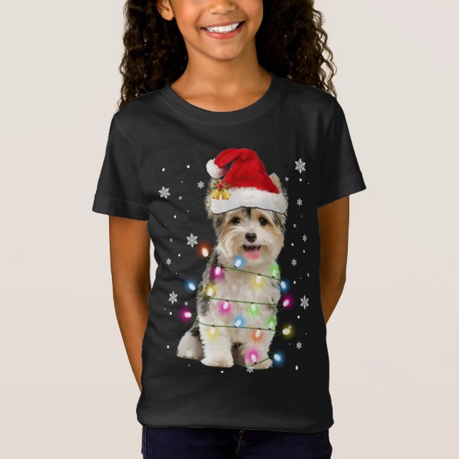 Yorkie Dogs Tree Navidades Sweater Xmas Mascota An (Anverso)