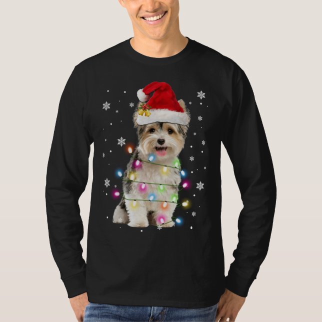 Yorkie Dogs Tree Navidades Sweater Xmas Mascota An (Anverso)
