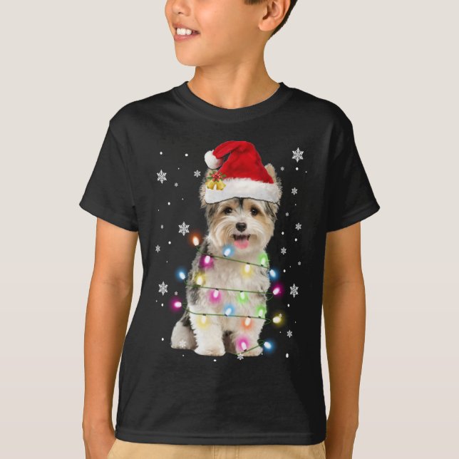 Yorkie Dogs Tree Navidades Sweater Xmas Mascota An (Anverso)