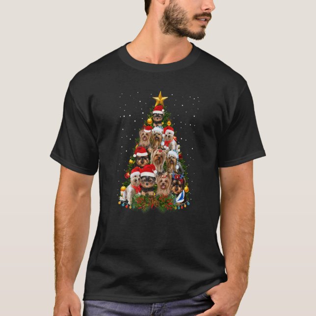 Yorkie Dogs Tree Navidades Sweater Xmas Mascota An (Anverso)