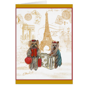 Yorkie Eiffel Tower París