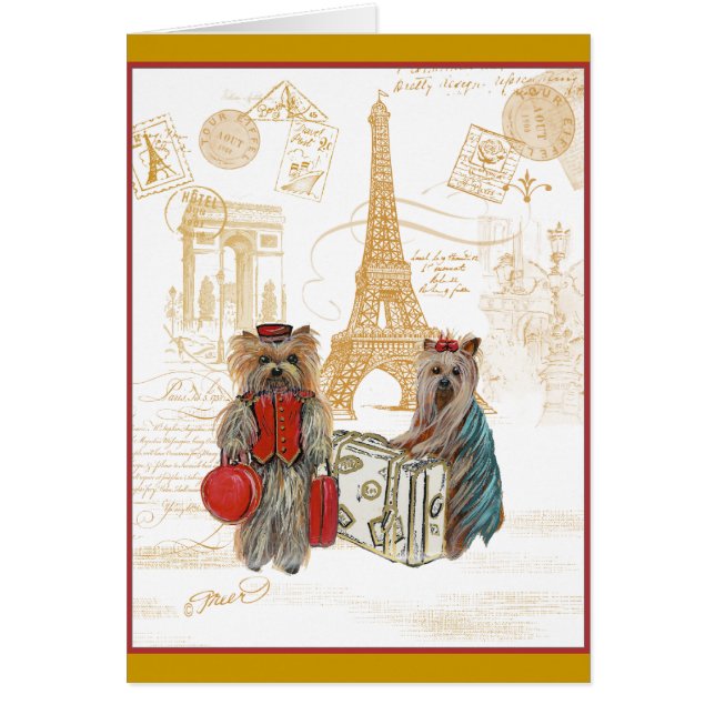 Yorkie Eiffel Tower París (Frente)