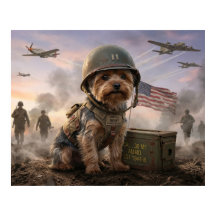 Yorkie heroico "Cabo Smoky" Arte Militar de la Seg