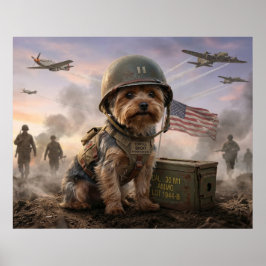 Yorkie heroico "Cabo Smoky" Arte Militar de la Seg