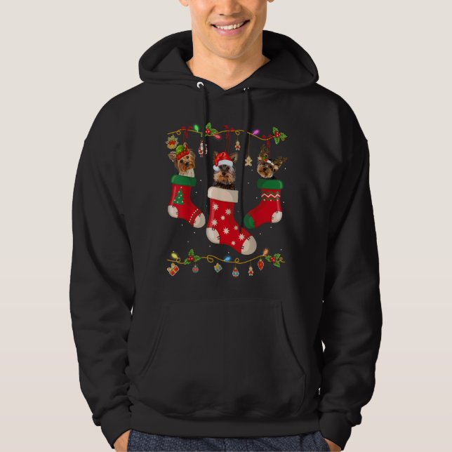 Yorkie In Socks Navidades Perro Lover Sweater Xmas (Anverso)