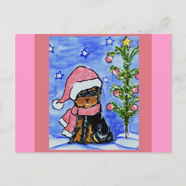 Yorkie Poo de Navidad (Anverso)