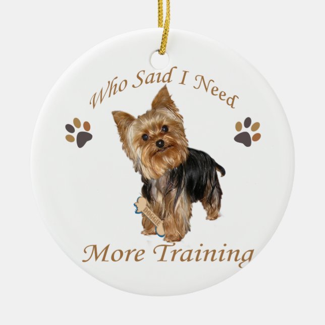 Yorkie que me dijo necesita entrenar al ornamento (Frente)