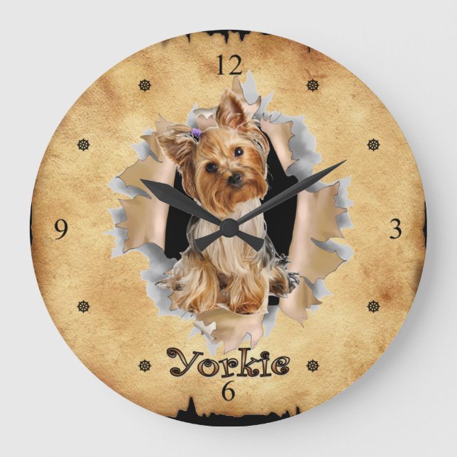 Yorkie Rompe Con El Reloj De Bolsas De Papel! ~ (Anverso)