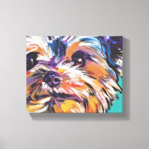 yorkie Yorkshire Terrier Pop Art En Lienzo Envuelt