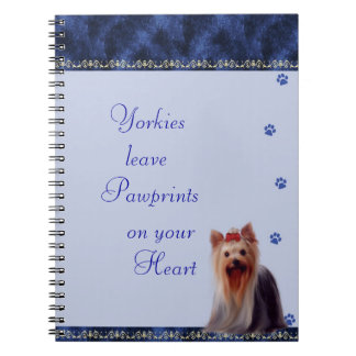 Yorkies Pawrints en su ~blue del cuaderno del