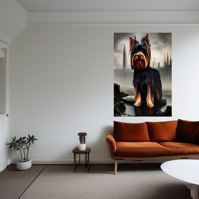 Yorkshire Terrier en la ciudad | Poster de arte de (Subido por el creador)