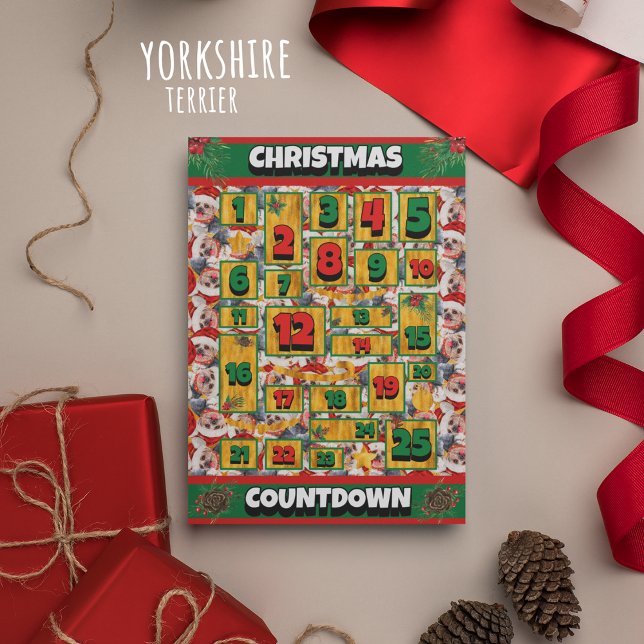 Yorkshire Terrier Perro Cuenta Regresiva Navidad A (Subido por el creador)