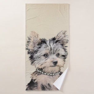 Yorkshire Terrier Puppy Pintando Arte Original De