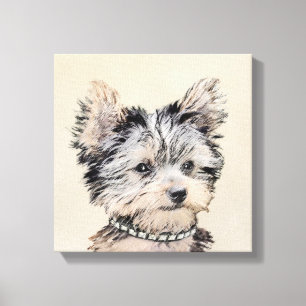 Yorkshire Terrier Puppy Pintando Arte Original De 