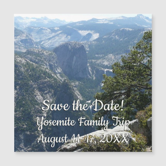 Yosemite vista de montaña en el Parque Nacional Yo (Anverso)