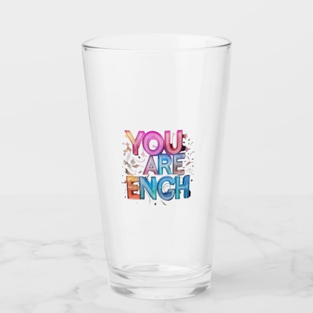 You Are Enough” Inspirational Drinking Glass (Anverso)