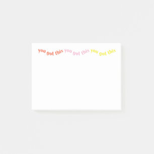 "You Got This" Notas Post-it® 4x3