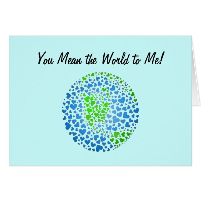 "You Mean the World to Me" Kaart (Anverso (Horizontal))