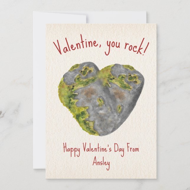 You Rock Heart Kids Classroom Valentine (Anverso)