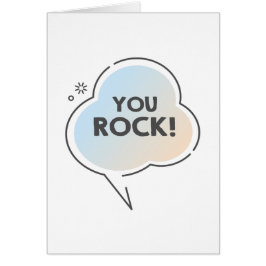 You rock text in chat bubble