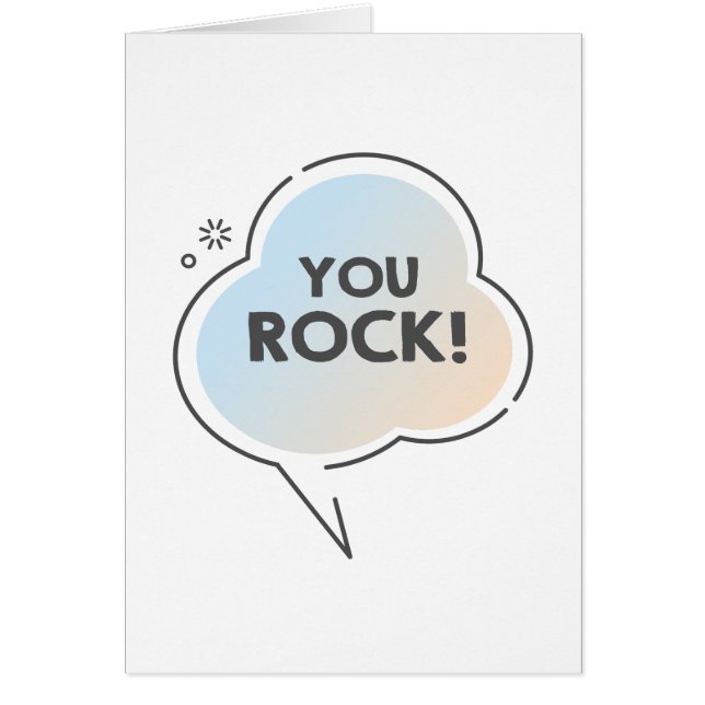 You rock text in chat bubble (Frente)