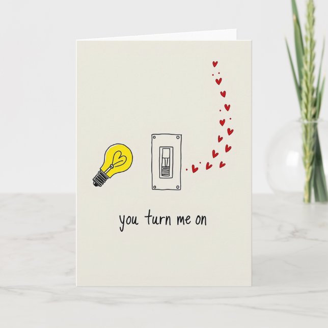 You Turn Me On Tarjeta de Amor (Anverso)